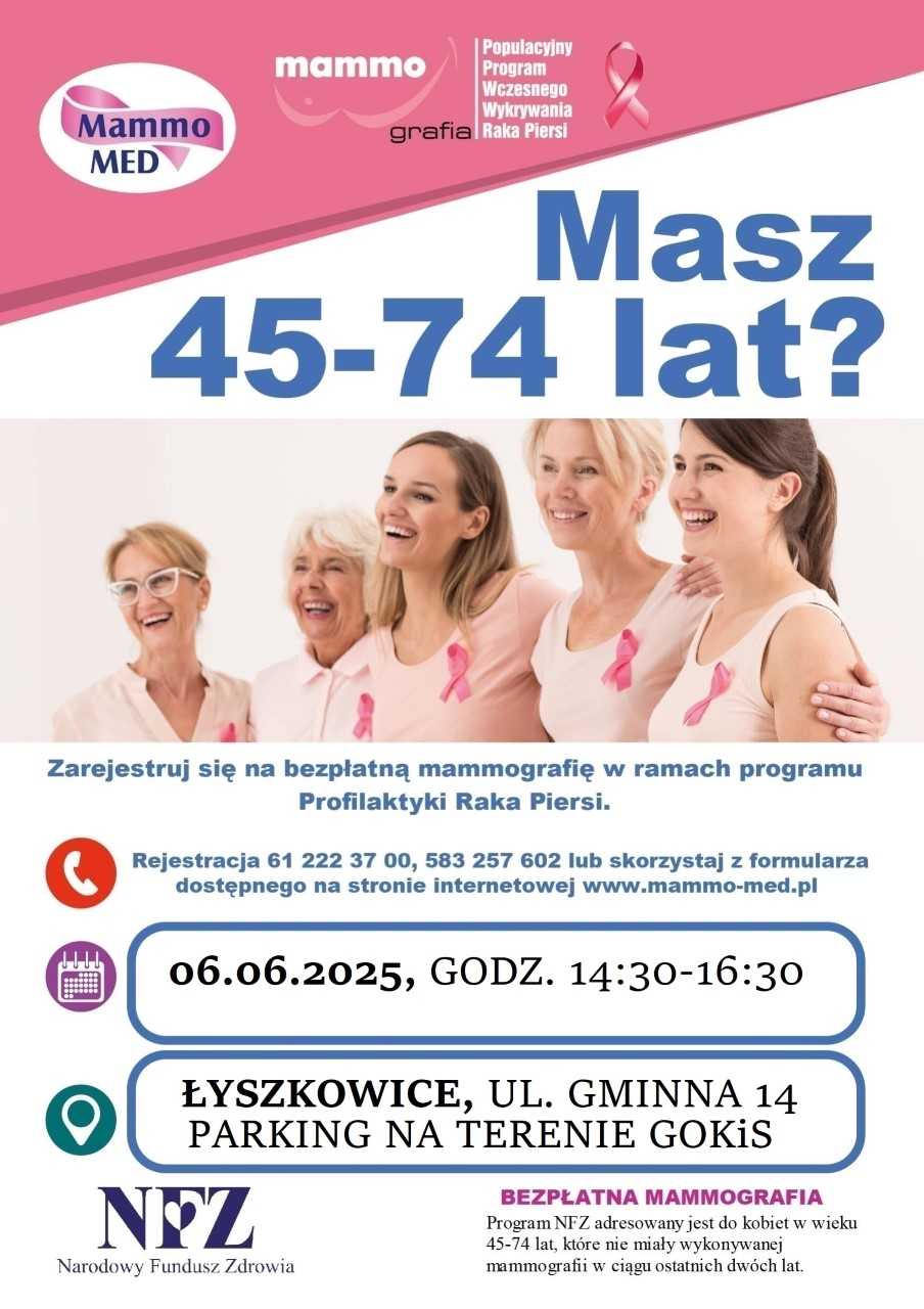 Bezpłatne badanie mammograficzne