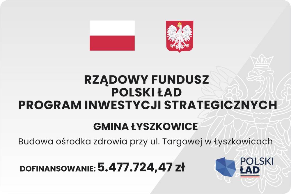 Podpisanie umowy na budowę Ośrodka Zdrowia w Łyszkowicach przy ul. Targowej