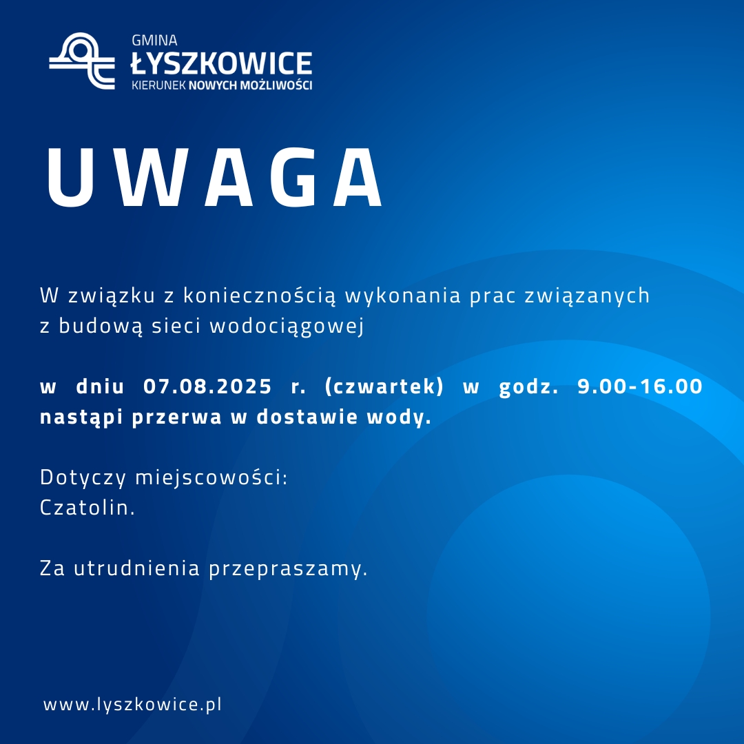 Przerwa w dostawie wody.