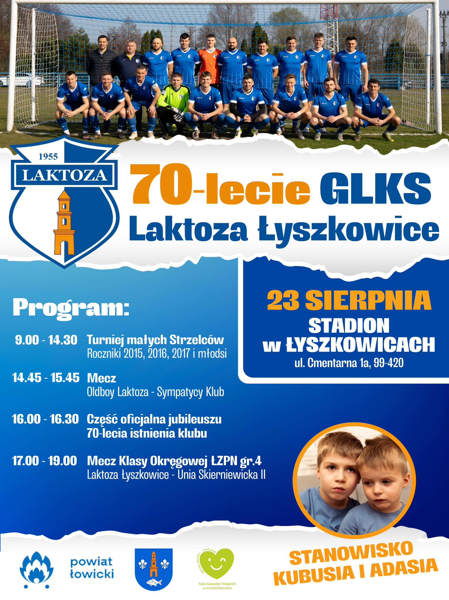 70-lecie Gminnego Ludowego Klubu Sportowego Laktoza Łyszkowice