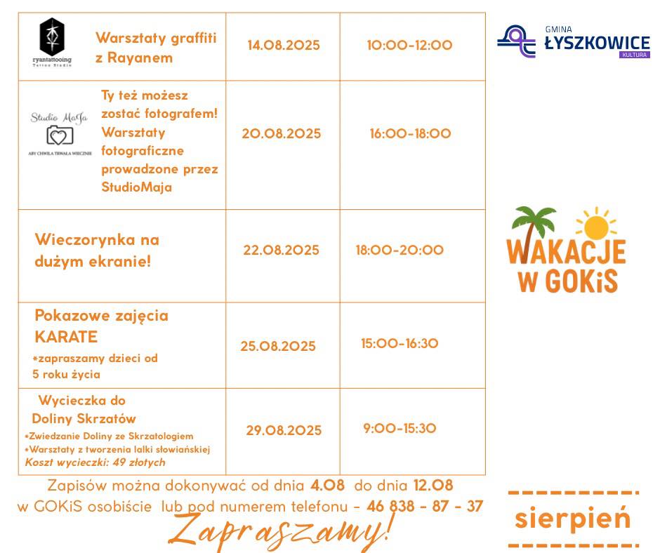 Wakacje z GOKiS!