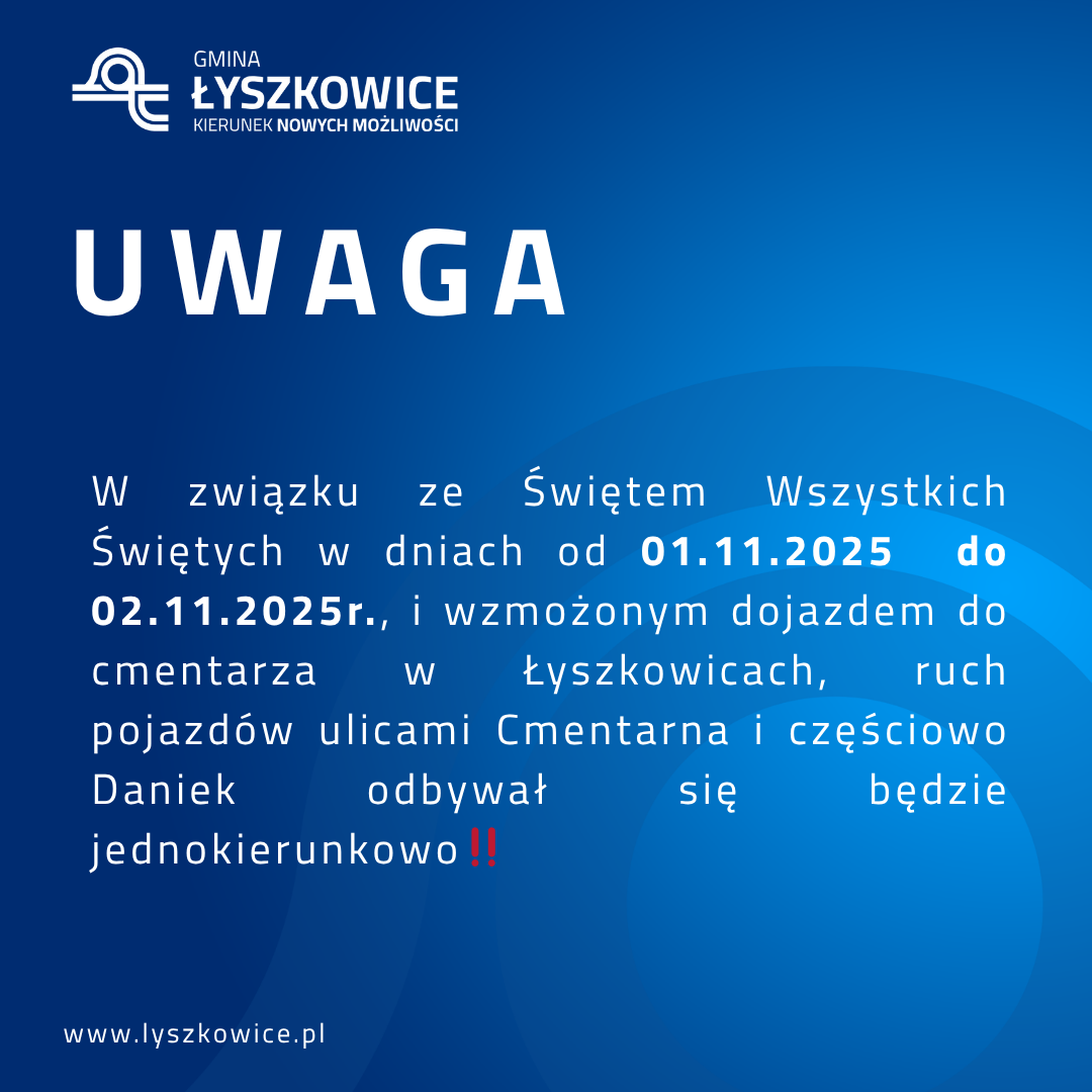 ZMIANA ORGANIZACJI RUCHU W DNIU 1 LISTOPADA