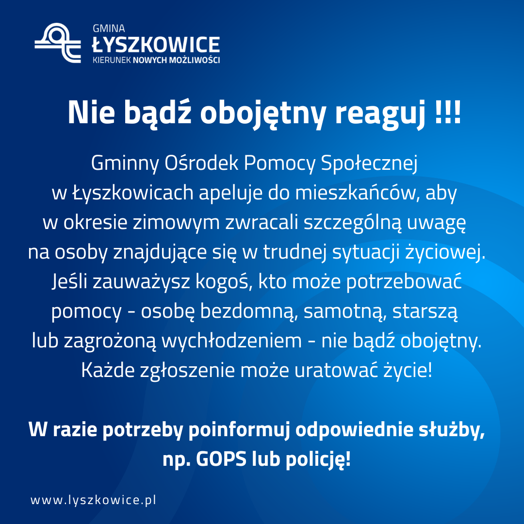 NIE BĄDŹ OBOJĘTNY. REAGUJ!