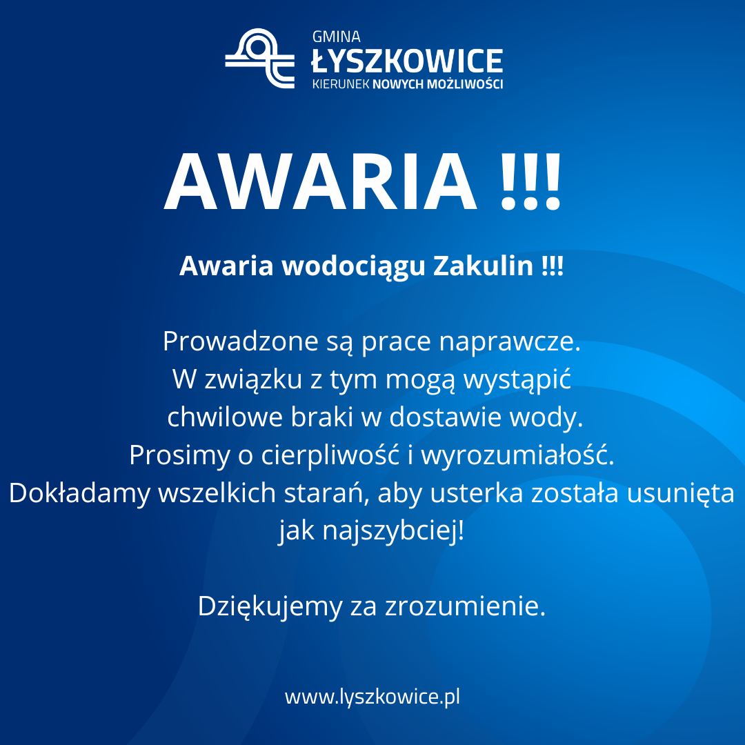 AWARIA WODOCIĄGU W MSC. ZAKULIN !!!