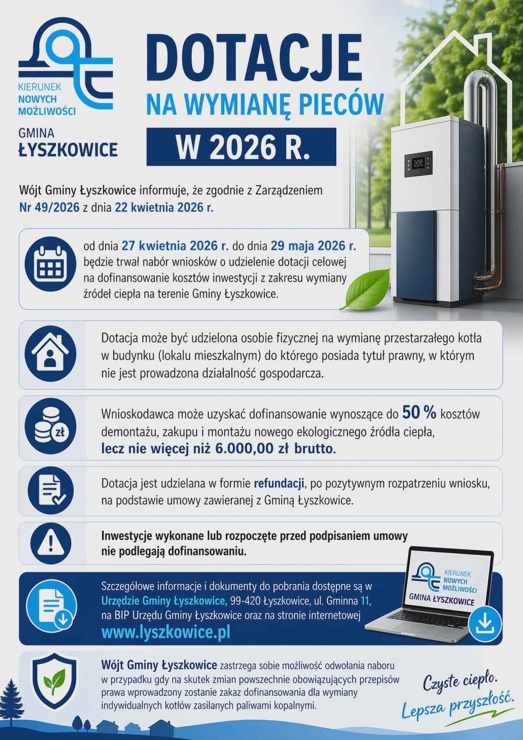 DOTACJE NA WYMIANĘ PIECÓW W 2026 R.