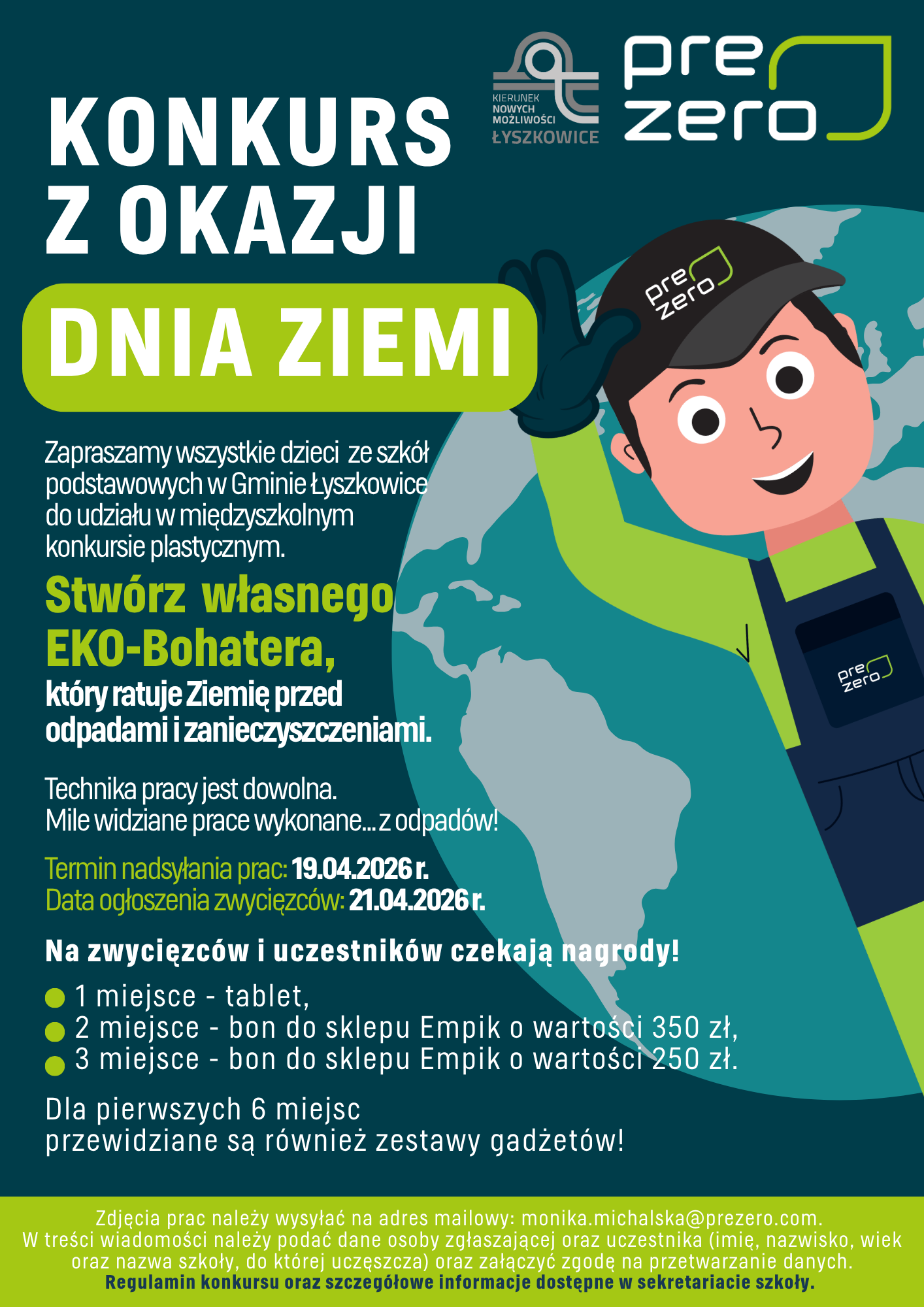 Konkurs „EKO-Bohater, który ratuje ziemię przed odpadami i zanieczyszczeniami”