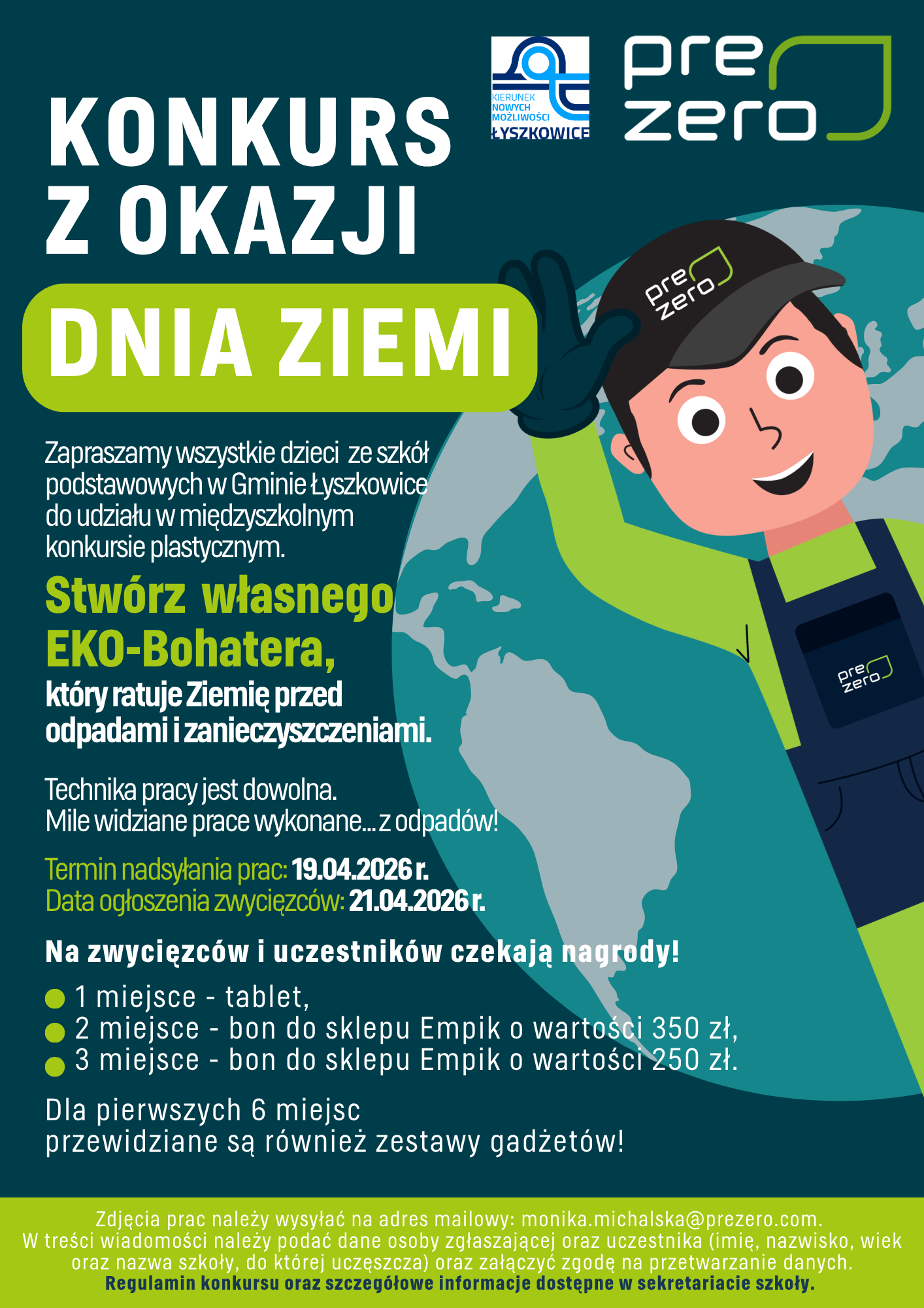 Konkurs „EKO-Bohater, który ratuje ziemię przed odpadami i zanieczyszczeniami”