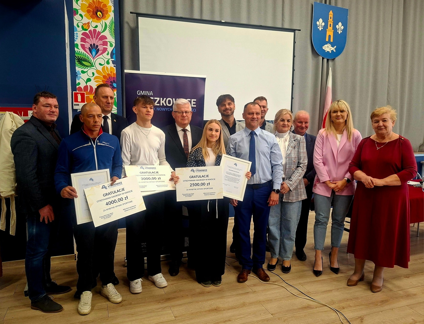 NAGRODY WÓJTA GMINY ŁYSZKOWICE ZA WYBITNE I WYSOKIE OSIĄGNIĘCIA SPORTOWE