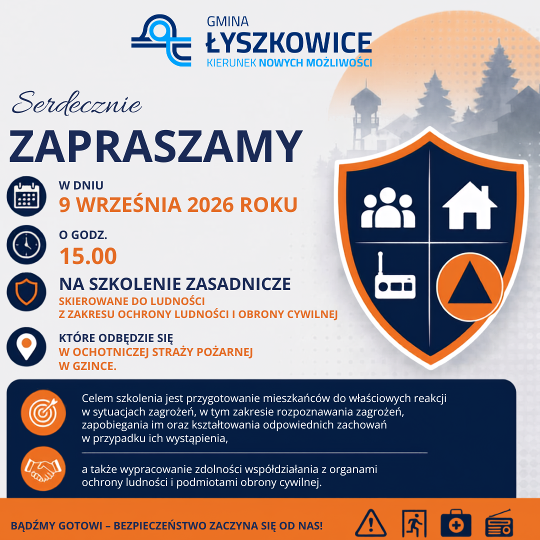 SZKOLENIE ZASADNICZE DLA LUDNOŚCI Z ZAKRESU OCHRONY LUDNOŚCI I OBRONY CYWILNEJ