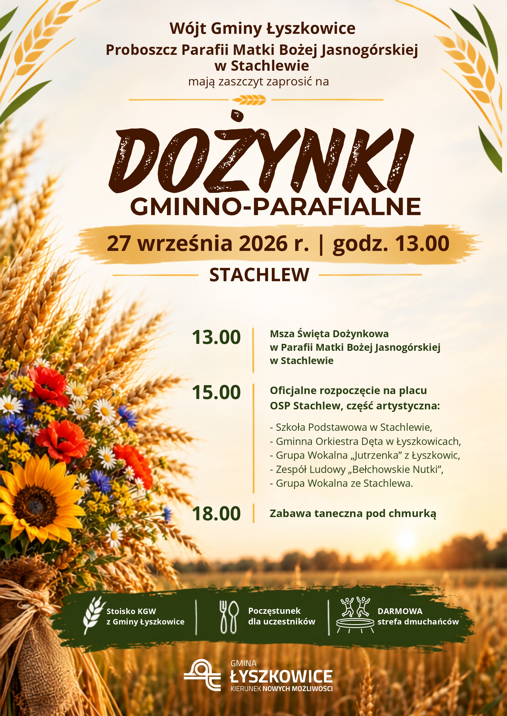 DOŻYNKI GMINNO-PARAFIALNE W STACHLEWIE